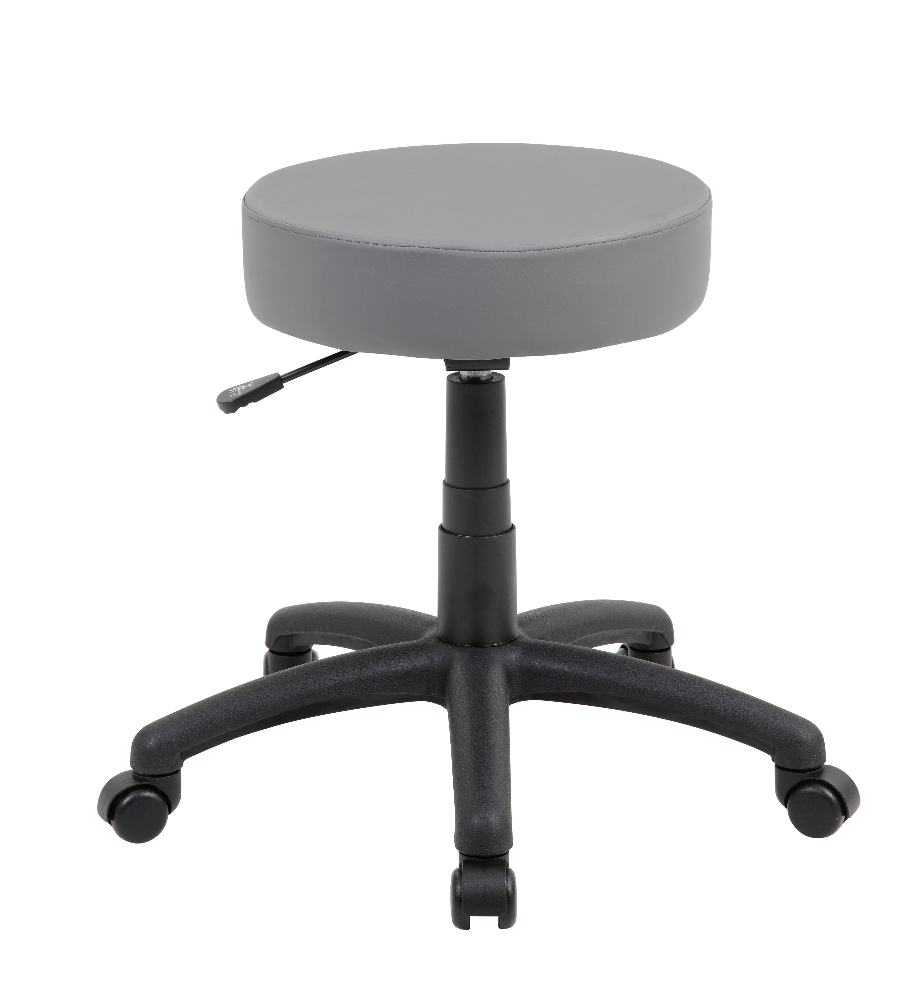Boss Office & Home Dot Adjustable Rolling Stool in Vinyl Upholstery