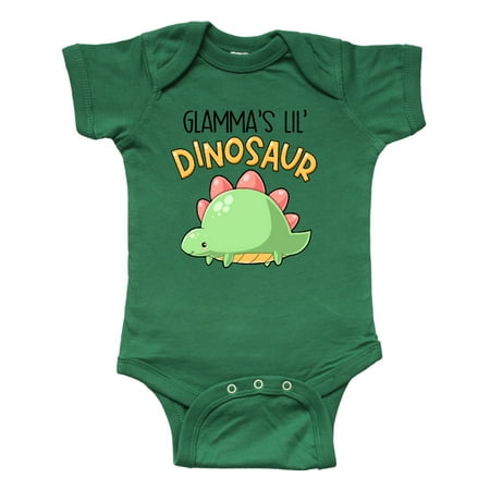 

Inktastic Glamma s Lil Dinosaur with Cute Stegosaurus Gift Baby Boy or Baby Girl Bodysuit
