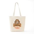 thumbnail image 6 of CafePress - I Love My Poodle Tote Bag - Unisex Canvas Tote Bag, Beige, 1-Piece, 6 of 7