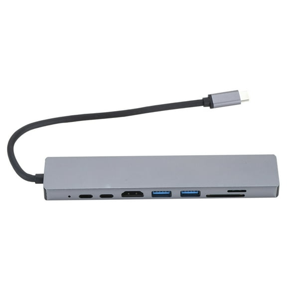 HUB 8-IN-1 USB C HUB TUPO-C Estacia de Acoplamiento de Acoplamiento de Hub Con 4K HD RJ45 ETHERNET USB 2.0 PD Port de Carga Compatible Con TV de Cuaderno de PC