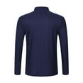 thumbnail image 6 of Men Linen Shirts,Solid Color Stand Collar Long Sleeve Button Henley Shirts,Autumn Winter Comfort Breathable Pullover Blouses Holiday Vacation Casual Loose Tops with Pocket Tees, 6 of 8