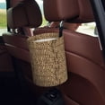 thumbnail image 5 of Honeii Leopard Print Brown Print Waterproof Car Trash Can,Waterproof Portable Collapsible Trash Can,Garbage Container fits Most Cars,SUVs,and Trucks, 5 of 7