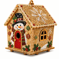 thumbnail image 2 of 3D Christmas House Diamond Painting Kits for Adults, Light Up Wooden Pearl Art DIY Craft Set, Holiday Ornament Making Kit with Sparkling Gems, Christmas Home Decor Gift, 2 of 6
