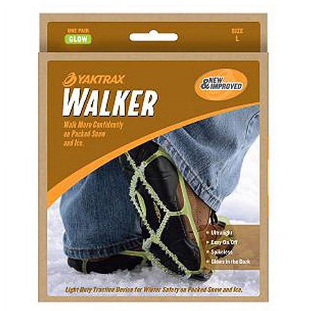 Yaktrax Walker Traction Cleats for Snow and Ice, Clear, Large
