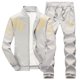 thumbnail image 3 of Hombres Chaqueta Joggers Set Cool Pattern Stand Collar Zip-Up Abrigo Bolsillos Pantalones Otoño S Romacci Chaqueta y Pantalones, 3 of 3