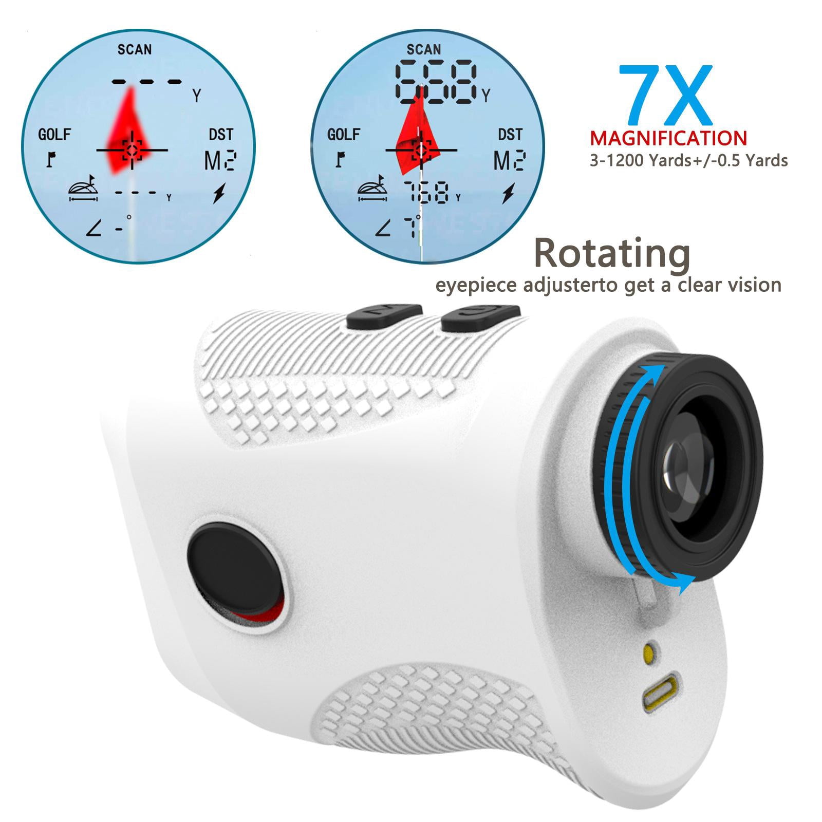 Teetheory Golf Rangefinder, 1200 Yard Golf Laser Rangefinder, 7X Magnification Golf Distance Rangefinder