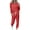 Watermelon Red1, variant on Women's Casual 2 Piece Sets Clothes Long Sleeve Crewneck Tops with High Waist Jogger Pants Trendy Tracksuits Army Green,2XL