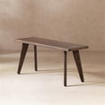 thumbnail image 2 of Pemberly Row Contemporary 41.5" Solid Red Oak Wood Bench in Dark Brown, 2 of 13