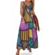 thumbnail image 1 of Vestido sin mangas con retazos de retazos Vestidos de mujer Vestido sexy para mujer, 1 of 7