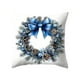 thumbnail image 2 of Uuiauoio Christmas Holiday Pillow Covers Linen Cushion Cases Santa Snowman Reindeer Pattern Decorative Throw Pillow for Sofa Bed Living Room Home Decor Festive Seasonal Accent, 2 of 6