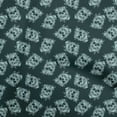 thumbnail image 1 of oneOone Cotton Flex Teal Blue Fabric Skull Diy Clothing Quilting Fabric Print Fabric By Yard 40 Inch Wide-aB, 1 of 5