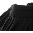 thumbnail image 3 of Women's Linen Long Skirt Summer Elasticized High Waist Bohemian Long Skirt Vintage Elasticized High Waist Pleated A-Line Flared Halter Skirt Ndbuld ,Black,M, 3 of 6