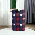thumbnail image 2 of Blue and Red Tartan Plaids Stars Laundry Basket with Handles Foldable Laundry Hamper Freestanding Washing Bin 50L, 2 of 7