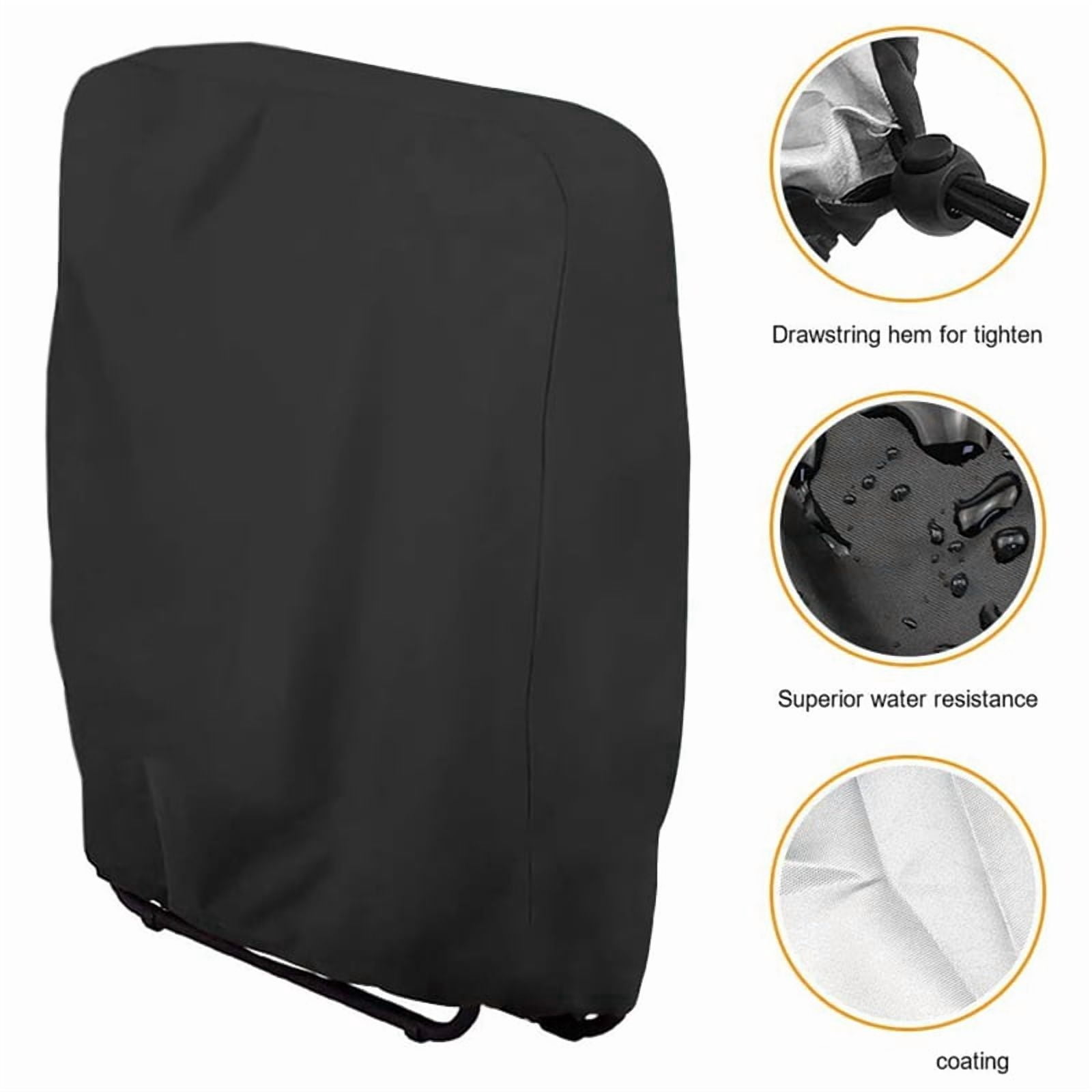 2X Outdoor Folding  Chair Cover Waterproof Dustproof Lawn Patio Furniture Covers 32.3 X 36.6Inch Black