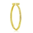thumbnail image 2 of Daily Delight TheJewelryHut Designer Sterling Silver 'L' Initial Hammered Band Ring - Gold Plated, 2 of 2