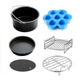 thumbnail image 1 of Accesorios para freidora de aire caliente Juego de accesorios de 6 piezas para freidora profunda de 3.5L Freidora de aire caliente Bandeja para hornear Bandeja para pizza Parrilla Rejilla Vaporizador Tapete de silicona Molde para muffins Vhermosa WXOTTO-CWY-0940, 1 of 6
