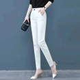 thumbnail image 1 of Pantalones de trabajo profesionales de 9 puntos para mujer, ropa formal de primavera y otoño, pantalones occidentales de cintura alta, rectos, cilíndricos, adelgazantes y de pie pequeño, 1 of 4