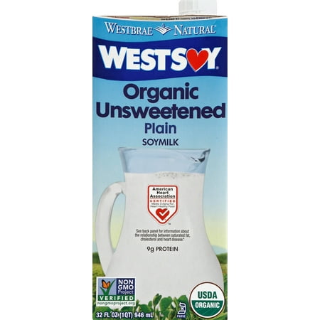 Westsoy Organic Unsweetened Soy Milk, 32 fl oz