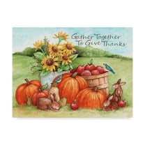 Trademark Fine Art 'Gather Together To Give Thanks' Canvas Art by Melinda Hipsher
