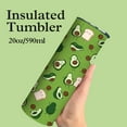 thumbnail image 4 of Cute Green Avocado Skinny Tumbler with Lid and Straw,Avocado Gifts Decor, Unique Birthday Gifts for Women,Avocado Stuff, Avocado Travel Mug Coffee Water Bottle Tumbler 20 oz, 4 of 6