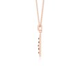 thumbnail image 5 of Natural Garnet with Moissanite Designer Rectangular Pendant Necklaces for Women in 18K Rose Gold Vermeil, January Birthstone Jewelry Gifts for Her Birthday, Anniversary, Mothers Day, Valentines, 5 of 7