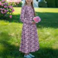 thumbnail image 2 of DISNIMO Dog Flower Kids Long Sleeve Dresses for Girls Long Sleeve Dresses Size 11-12 Dress with Pockets for Kids Dress Long Sleeve Lightweight Girls Fall Midi Dress with Sleeves, 2 of 7