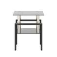 thumbnail image 5 of Triple Tree Indoor Tempered Glass Square End Table with Open Storage Shelf, Black, 5 of 9