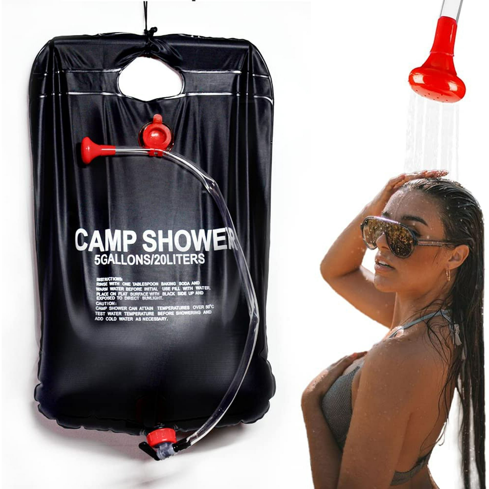 Camping Solar Shower Bag, Collapsible Solar Shower Bag 20L Gallons, PVC  Solar Bath Bag with Nozzle for Travel Camping Hiking Outdoor | Walmart  Canada