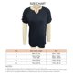 thumbnail image 3 of Camiseta con cuello en V para mujer, pantalón corto informal, manga plisada, fruncida, Color puro, jersey de verano, Top negro M, 3 of 3