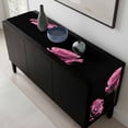 thumbnail image 5 of Pink Rose Table Runner 72 Inches Long, Vintage Abstract Garden Flower Floral Black Kitchen Coffee Dining Table Decoration for Home Party Birthday Wedding Home Decor 13x72 Inches, 5 of 8