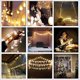 thumbnail image 2 of Guirnaldas de luces con pilas, 16 pies, 50 Ds, sincronización con control remoto, 8 modos de iluminación, impermeables para interiores y exteriores (hy), 2 of 4