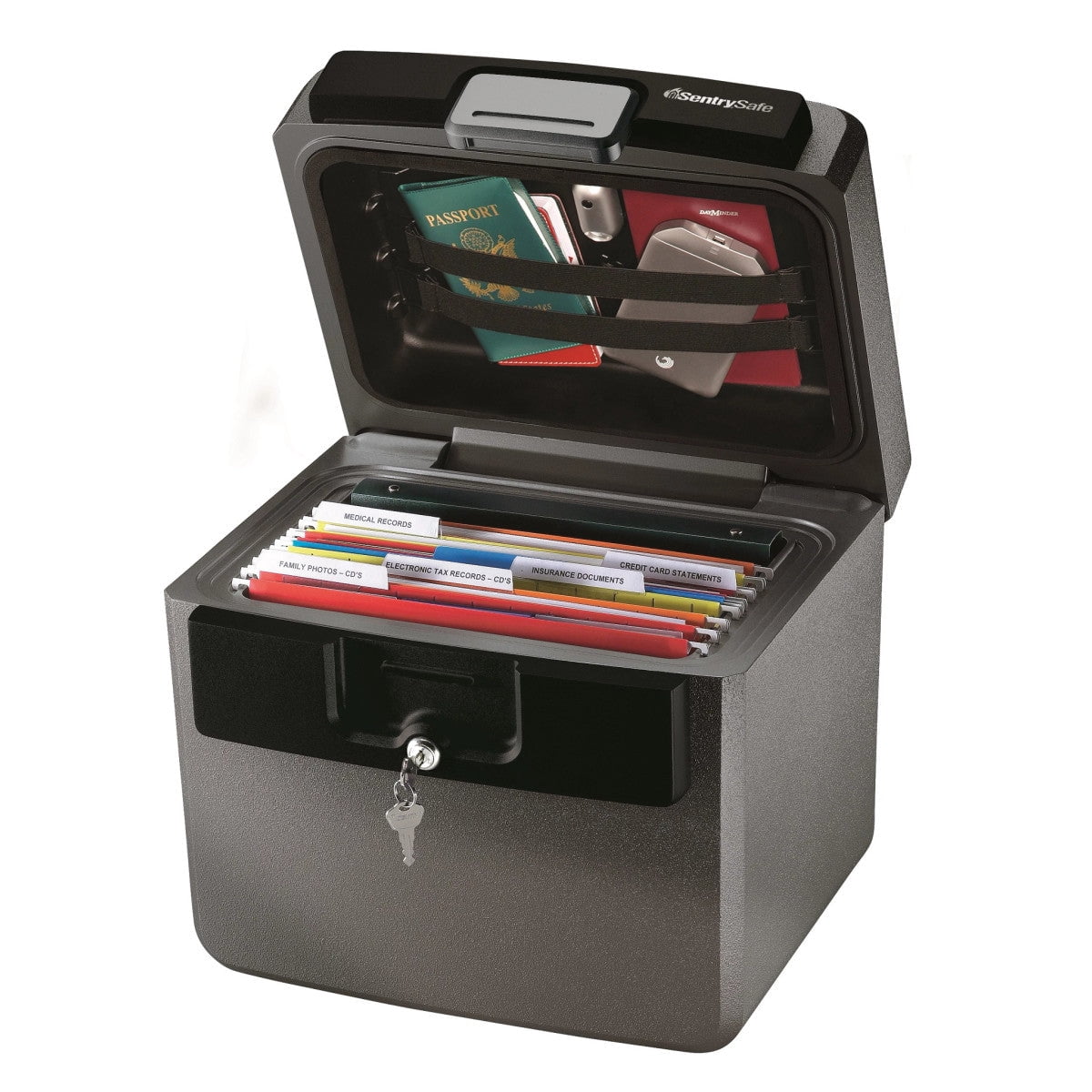 Gray Water and Fire Safe File Cabinet, 14.3 in x 15.5 in x 13.5 in inches
