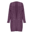 thumbnail image 4 of IMENGL Autumn winter loose solid alpaca wool sweater, Purple 2XL, Size M-3XL, 4 of 4
