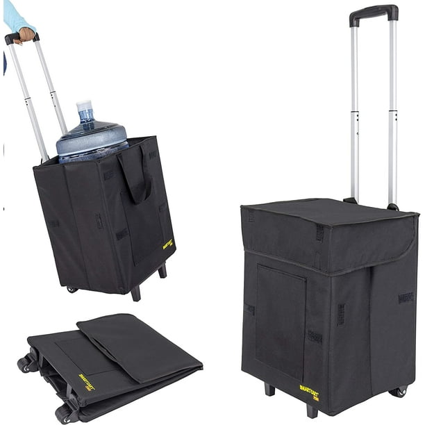 dbest products Bigger Smart Cart Pro Collapsible Rolling Utility Basket