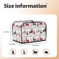 thumbnail image 4 of Toaster Covers 2 Slice, Simple Elk Deer Christmas Tree Waterproof Bread Machine Cover Fits for Standard 2 Slice Toasters, Home Decor Toaster Protection with Hanging Rope, 4 of 7