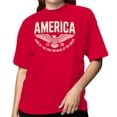 thumbnail image 2 of Smartprints Land of the Free 1776 Eagle Women's T-shirt, Red, S, 2 of 3
