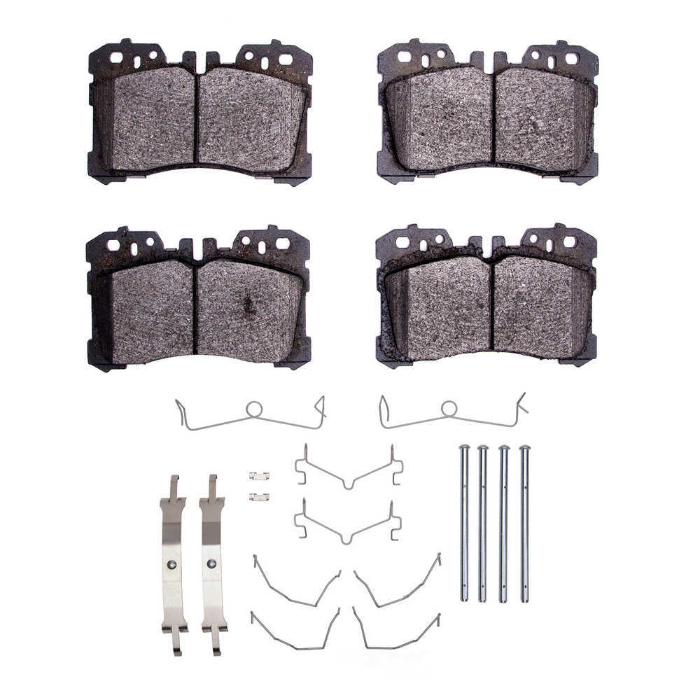 Dynamic Friction Company 1600-1282-01 DFC EURO 5000 Ceramic Brake Pads and Hardware Kit