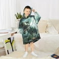 thumbnail image 6 of joogoo Wearable Blanket Hoodie Dinosaurs in Forest for Flannel Sherpa Pocket 3-14 YR M, 6 of 7