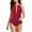 Red, variant on Womens One-Piece Swimsuits Women Swimsuit One Piece Bathing Suit V Neck Backless Adjustable Lace-Up Strap Ruched Tummy Slim Fitting Swimsuits Beach Swimwear XXL