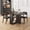Walnut 51 in, variant on Collapsible Extendable Farmhouse Dining Table for 4 with 2-Tier Storage, Drop Leaf, Space-Saving Wood Kitchen & Office Table