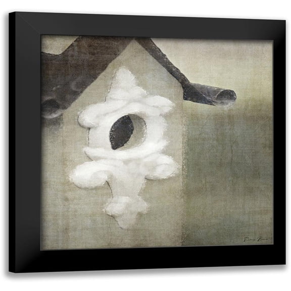 Brown, Denise 12x12 Black Modern Framed Museum Art Print Titled - Bird House