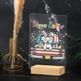 thumbnail image 4 of Happy Easter Maltese American Flag Truck Bunny Ears Acrylic Plaque Sign Ashwood Base Maltese Dog Lover Gifts Idea Home Desk Decor - 03001, 4 of 5