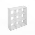 thumbnail image 2 of Furinno Simple Open Back Cube Storage Organizer, Standing Shelf, 9-Cube, White, 2 of 6