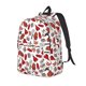 thumbnail image 1 of Disketp Red Food print Canvas Backpack Lightweight Travel Daypack Student Rucksack Laptop Backpack-, 1 of 5