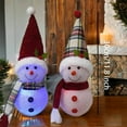 thumbnail image 4 of Taicans Light-up Snowman Ornament Christmas Figurine - Soft LED Glow,Scarf & Hat Design,Easy Button Operation,Festive Tabletop Decor,Perfect Gift for Family & Friends, 4 of 5