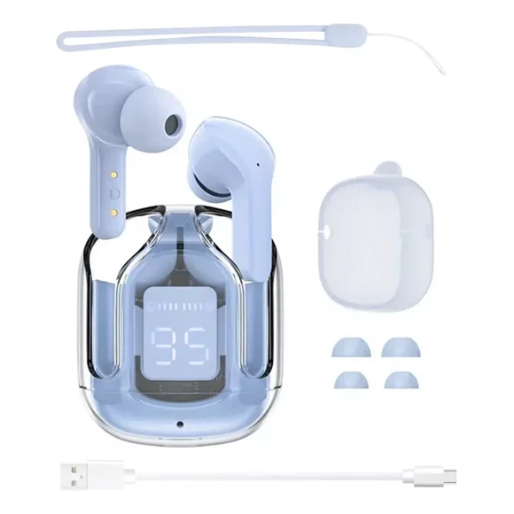 Audifonos Bluetooth Auriculare Inalambricos Transparente Led