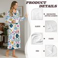 thumbnail image 5 of DISNIMO Women's Long Sleeve Nightgown Floral Print Full Length Sleepwear Long Pajama Dress V Neck Night Gowns Comfy Breathable Sleep Shirts, XL, 5 of 8