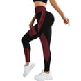 thumbnail image 4 of Color Block Leggings for Women Stretch High Waisted Buttery Soft Yoga Pants No See Through Running Athletic Tights, 4 of 8