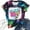 Multicolour, variant on JIRNDf Tshirt For Women Tops Trendy Summer 90S I The 90 Girls Themed Outfit Party Cute Graphic Tees For Women Shirts Multicolour L