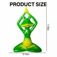 thumbnail image 2 of ICERUN 3Pcs Garden Statues,Resin Green Meditating Frog Sculpture Lawn Ornaments,Rain Resilience Garden Sculptures,Style3, 2 of 7